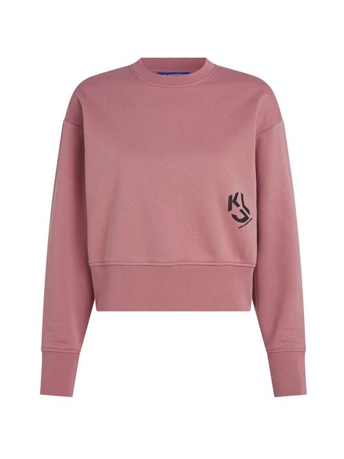 Felpa donna rosa in cotone Karl Lagerfeld jeans | A2W200521OQ